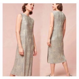 Akemi + Kin Anthropologie Metallic Midi dress